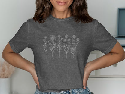 Floral Graphic Print Basic Casual T-Shirt product