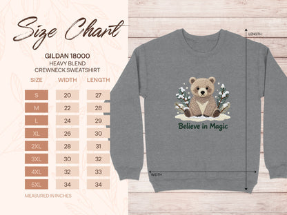 Cute Bear Believe in Magic Sweatshirt for Kids
