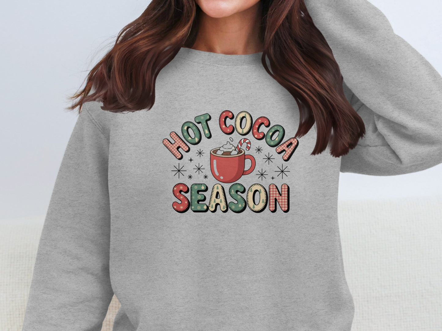 Hot Cocoa Season Festive Sweatshirt Design