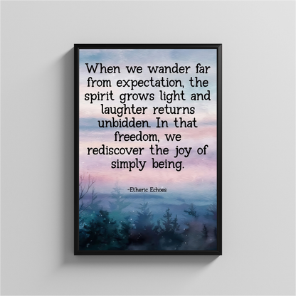 Forest Sunset Quote Wall Art – Printable Inspirational Poster