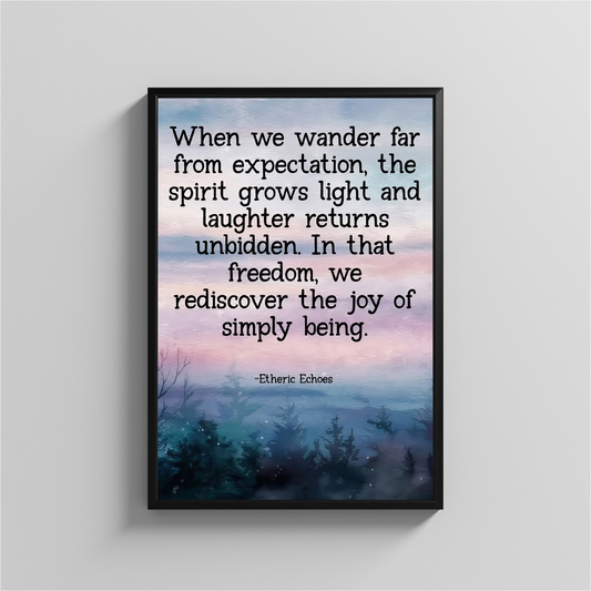 Forest Sunset Quote Wall Art – Printable Inspirational Poster