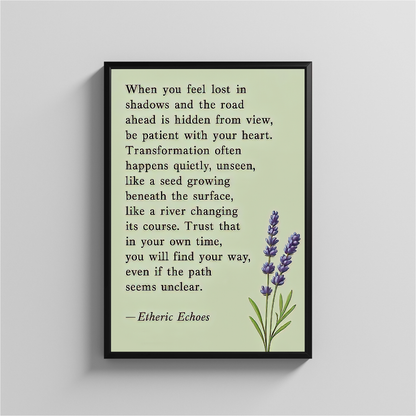 When You Feel Lost Printable Poem Digital Download Quote Art