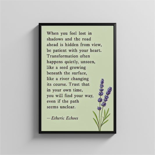 When You Feel Lost Printable Poem Digital Download Quote Art