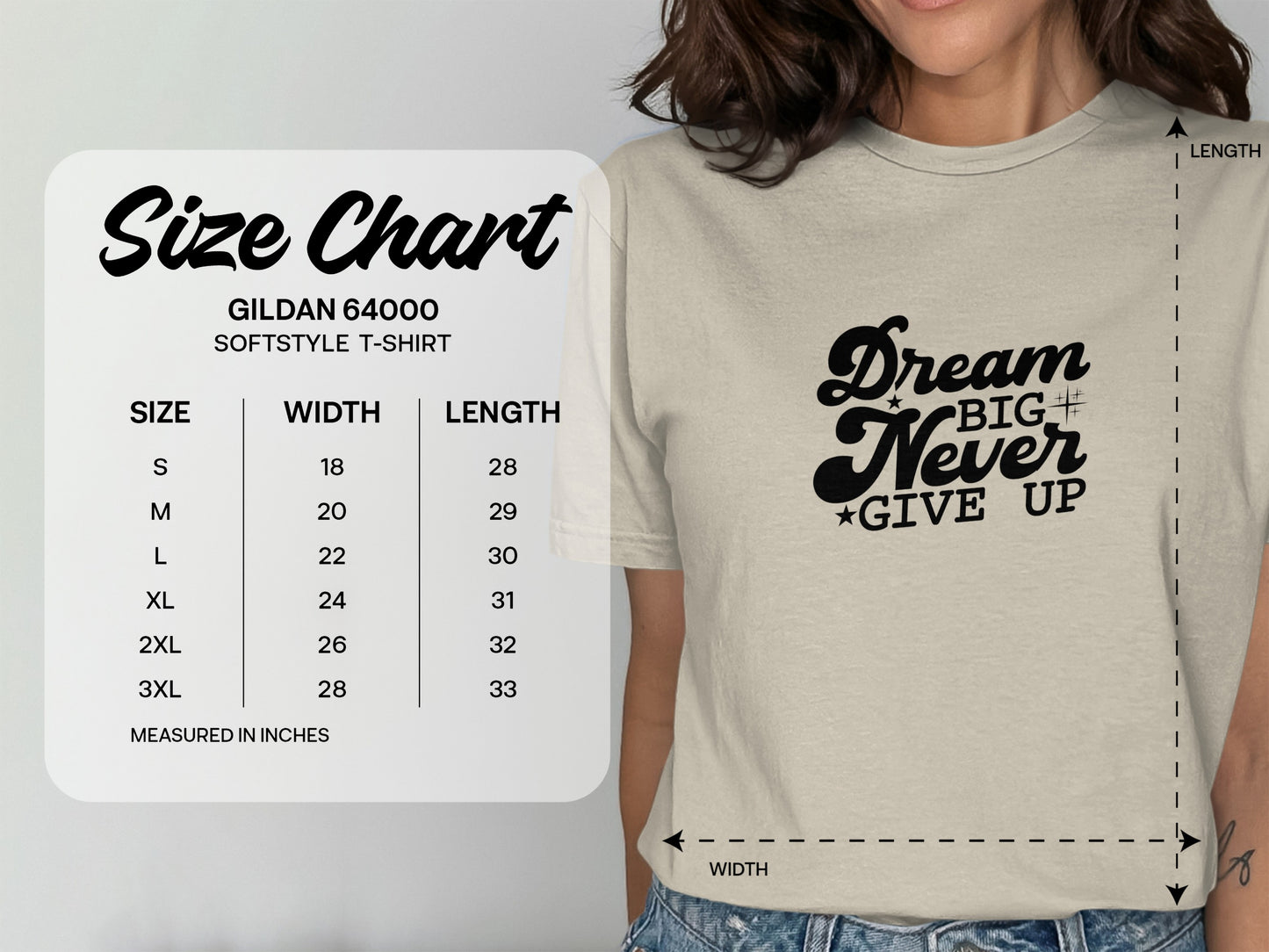 Dream Big Never Give Up Softstyle T-shirt product type