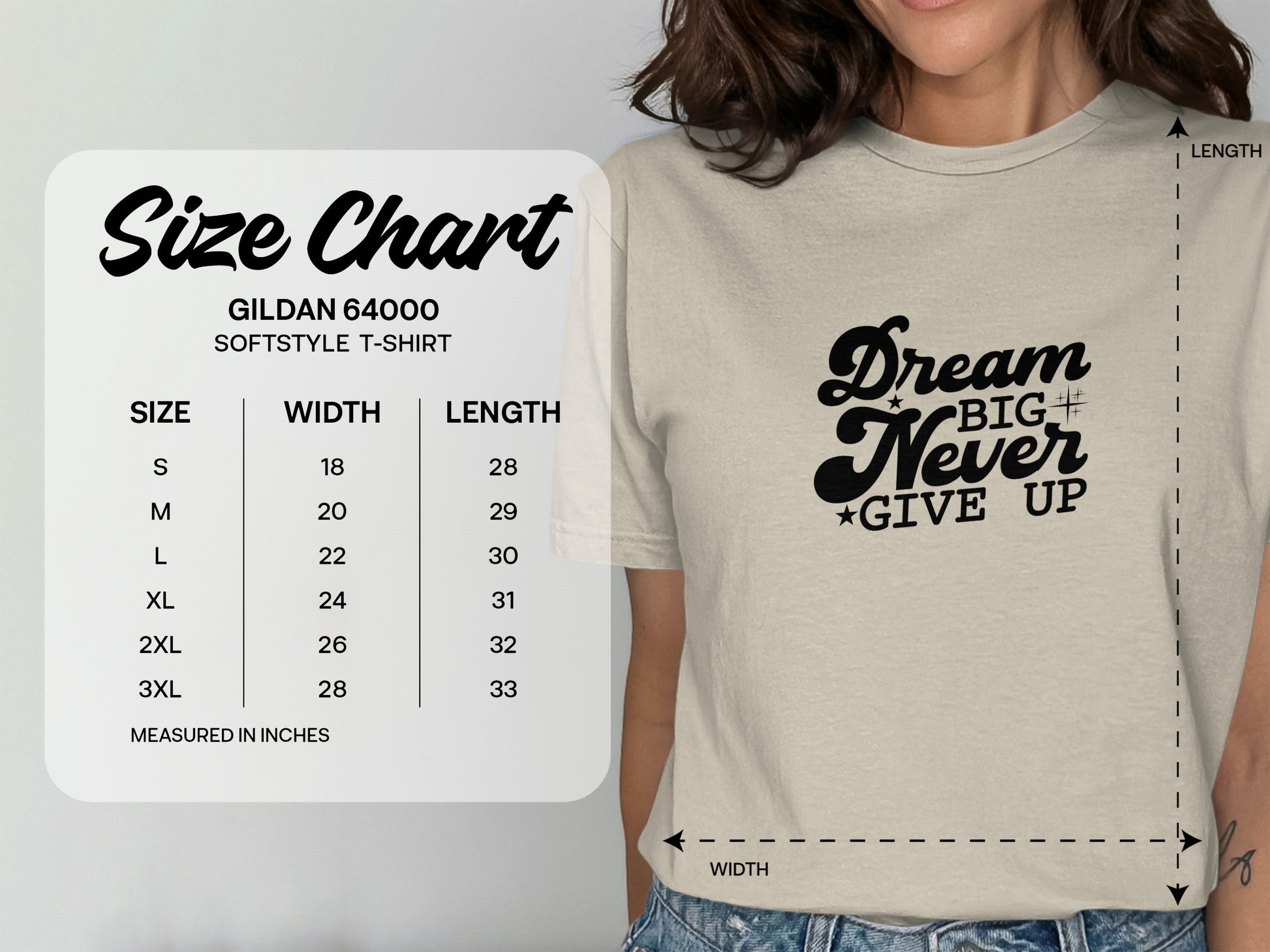 Dream Big Never Give Up Softstyle T-shirt product type