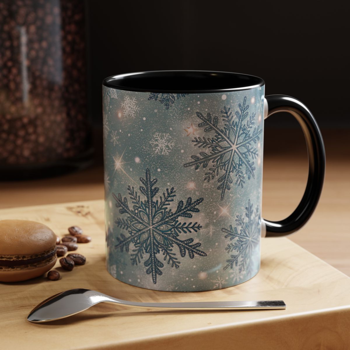 Winter Snowflake Design Coffee Mug