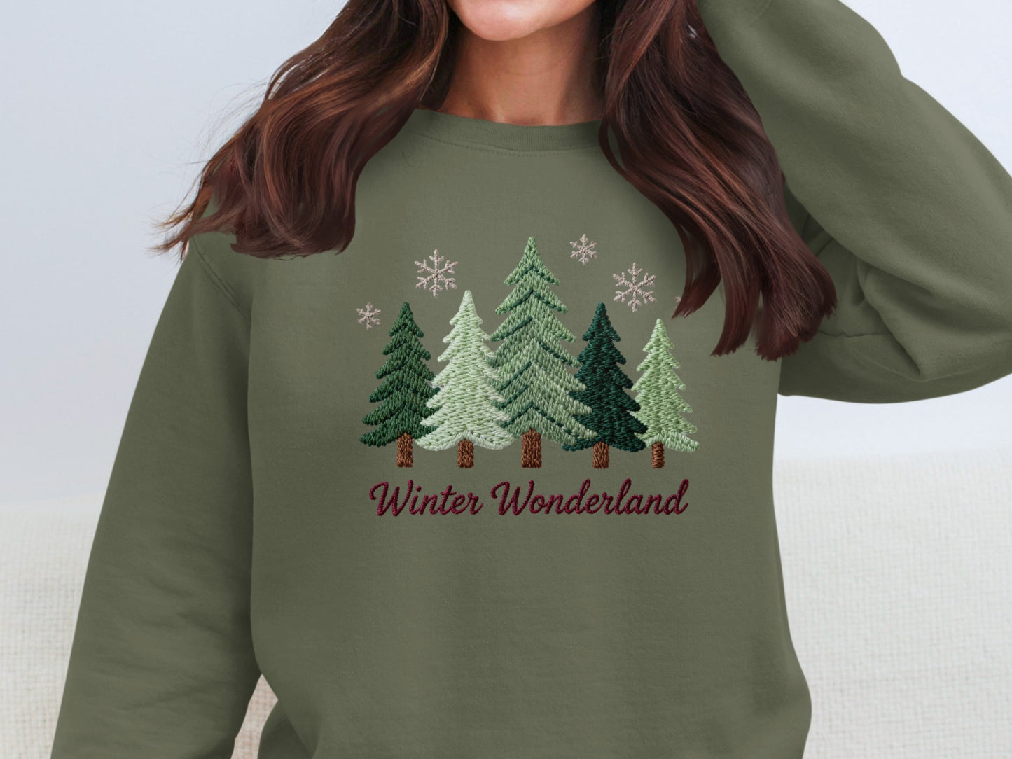 Cozy Winter Wonderland Themed Sweatshirt Product