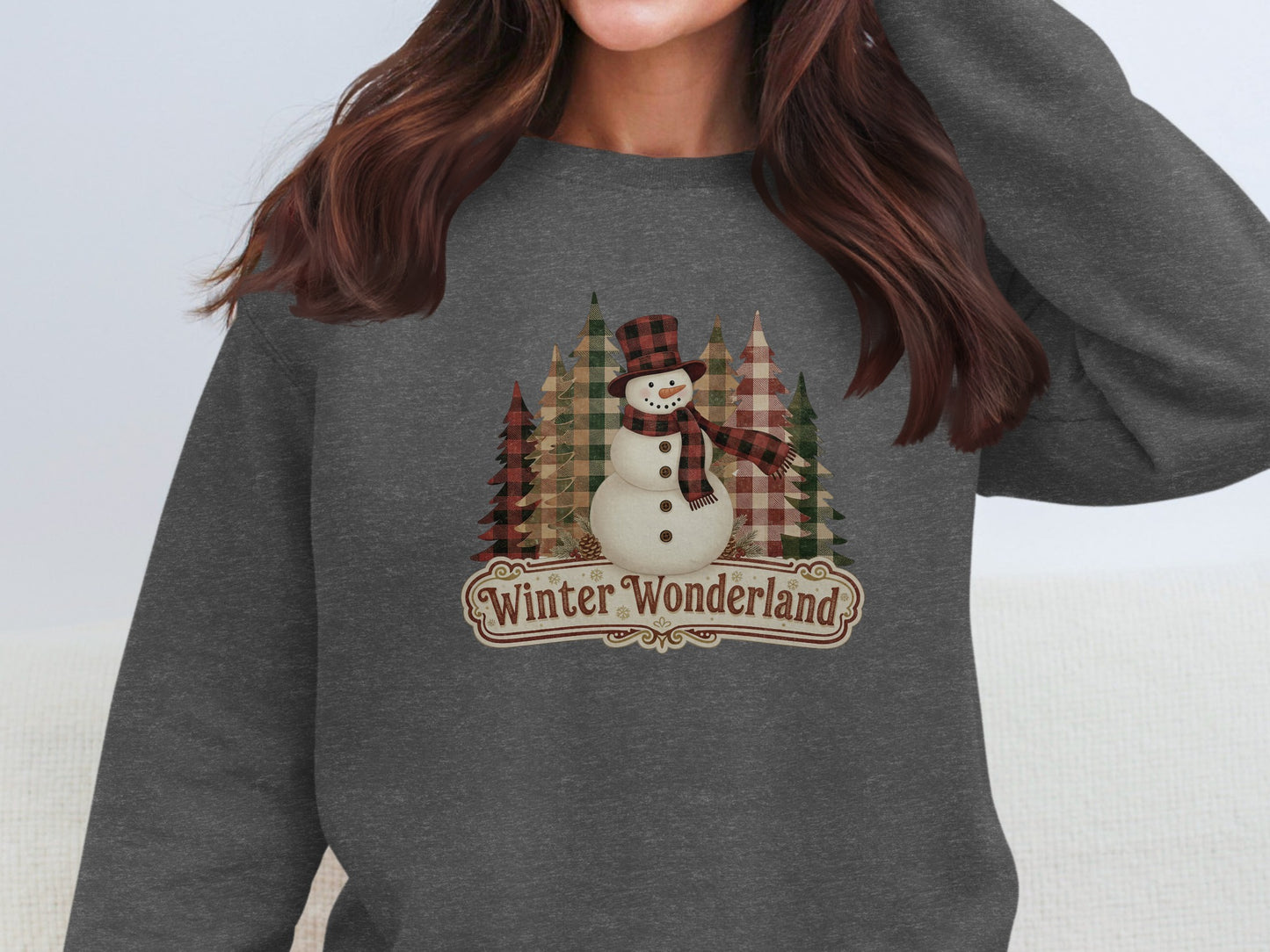 Cozy Winter Wonderland Snowman Festive Sweatshirt