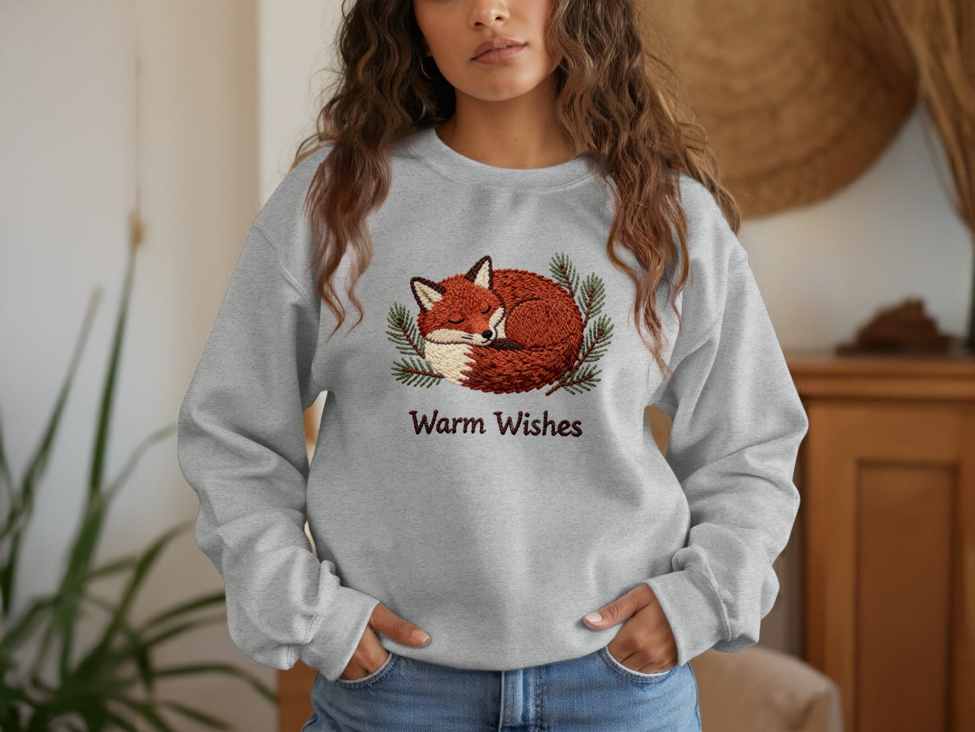 Warm Wishes Cozy Winter Fox Sweatshirt