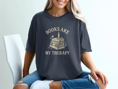 Books Are My Therapy Graphic T-Shirt product type