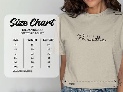 Just Breathe Graphic T-Shirt Casual Wear Product