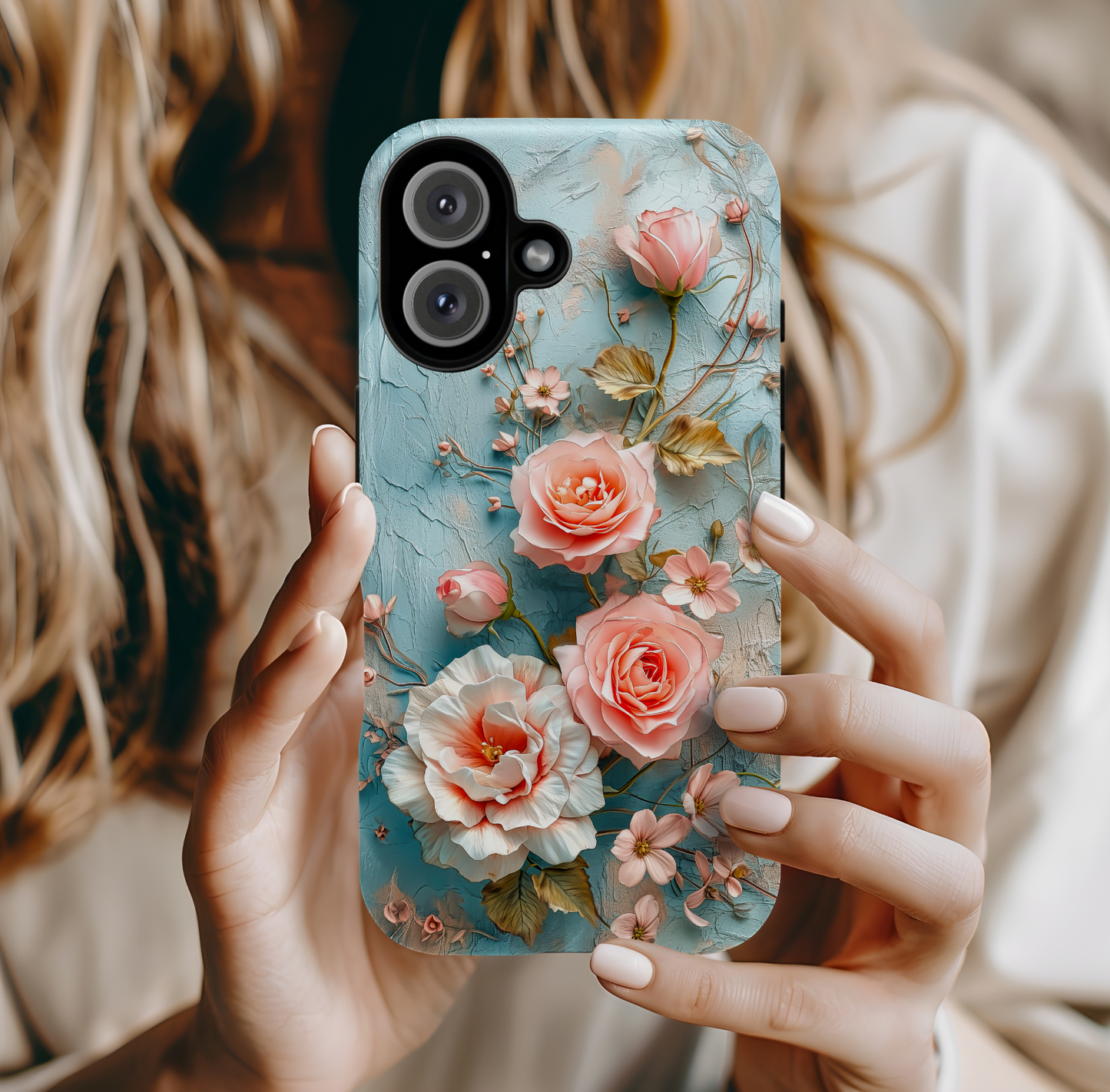 Vintage Pink Roses Phone Cases