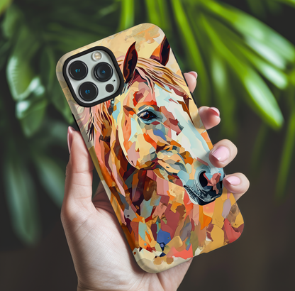 Geometric Wild Spirit - Modern Horse Phone Case