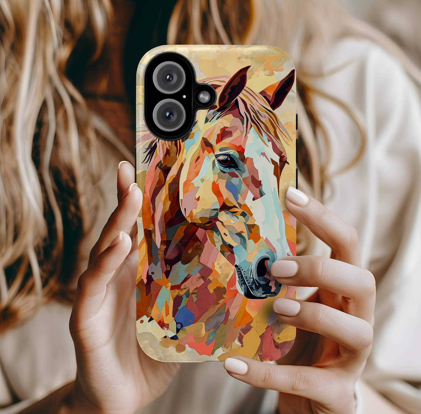 Geometric Wild Spirit - Modern Horse Phone Case