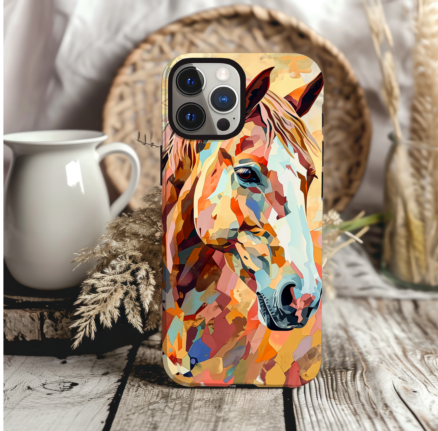 Geometric Wild Spirit - Modern Horse Phone Case