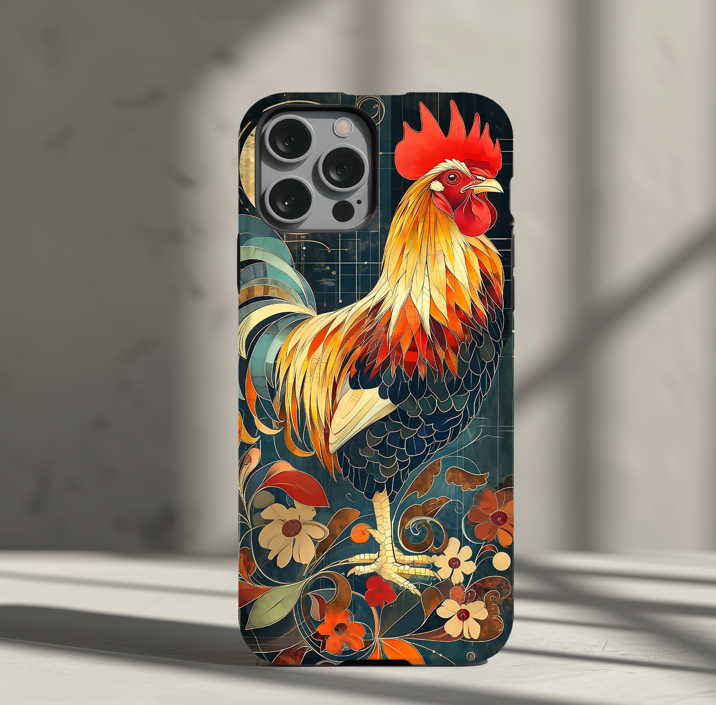 Vintage Rooster Art Phone Case