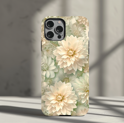 Dreamy Cream Dahlia Phone Case