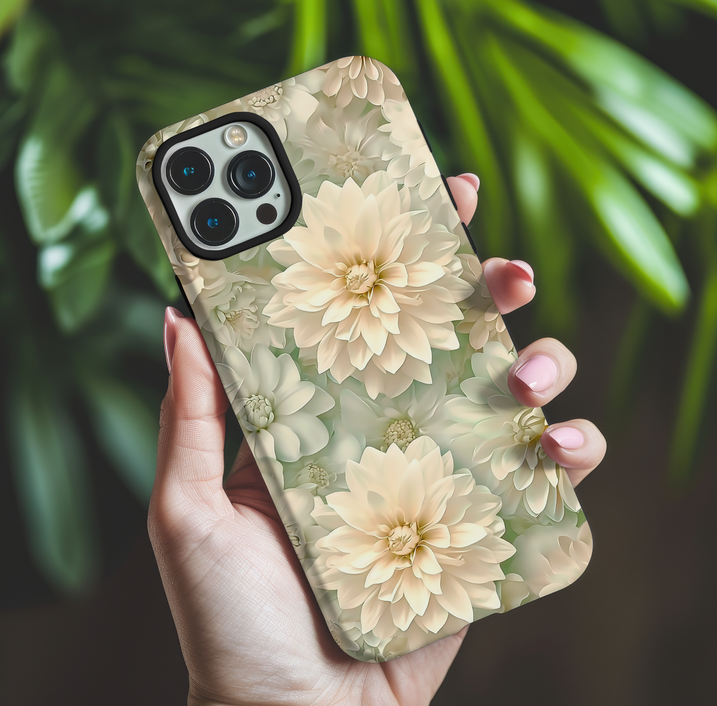 Dreamy Cream Dahlia Phone Case