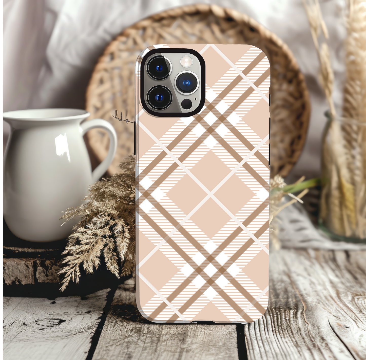 Designer Plaid Phone Case