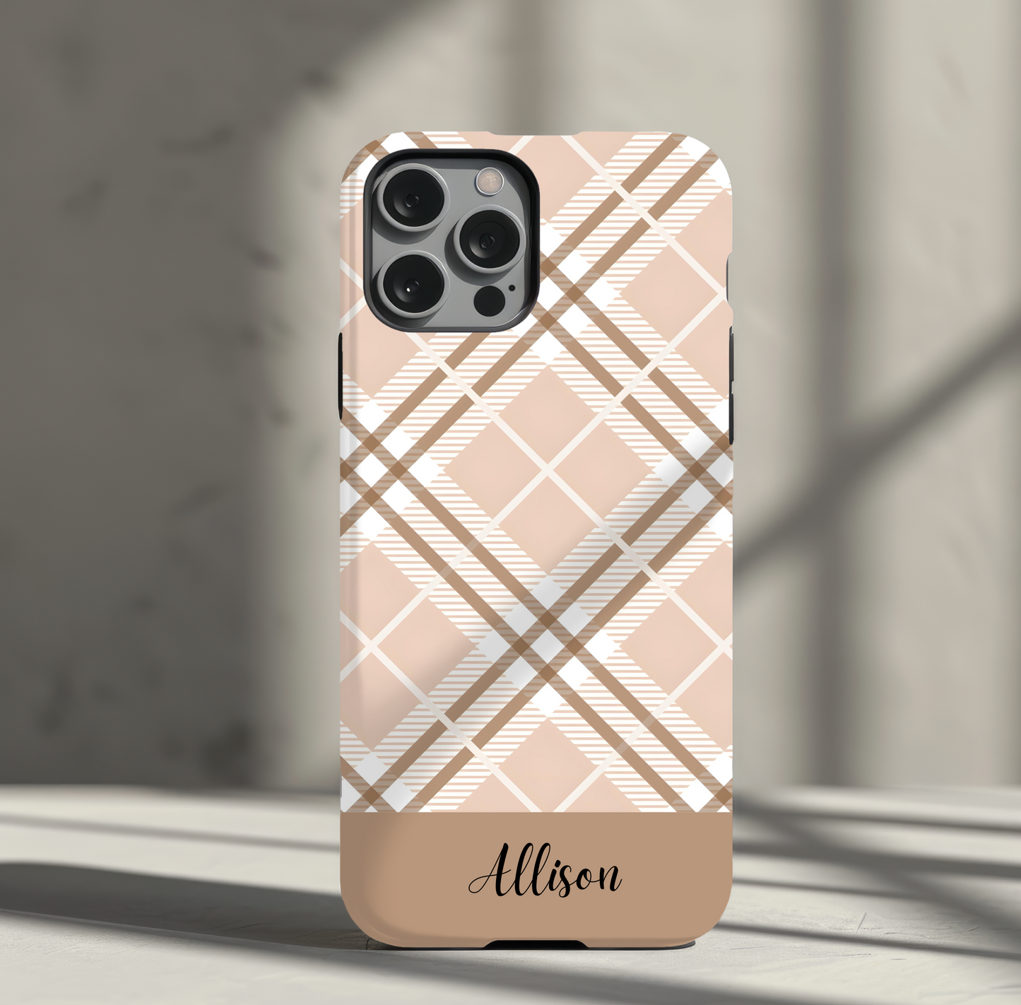 Personalized Designer Plaid Phone Case