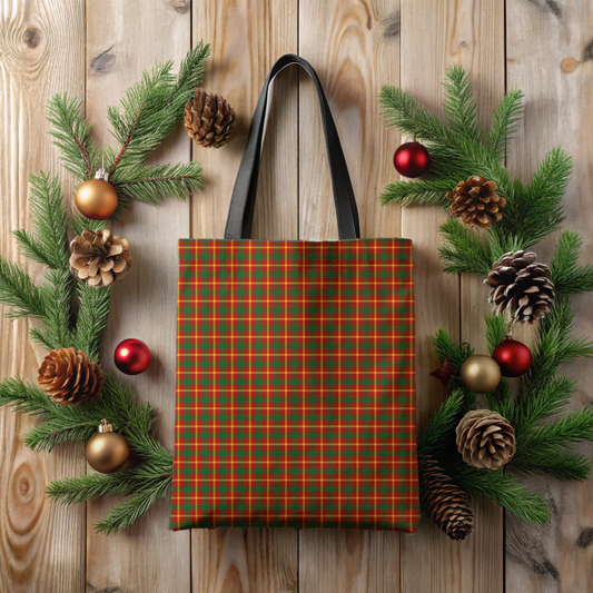 Classic Highland Tartan Canvas Tote Bag