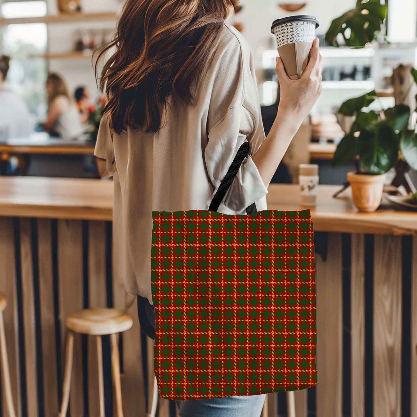 Classic Highland Tartan Canvas Tote Bag