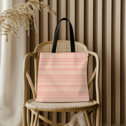 Peachy Stripes Tote Bag