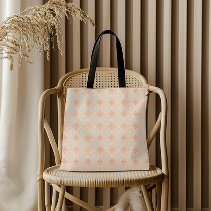 Peachy Diamond Canvas Tote Bag