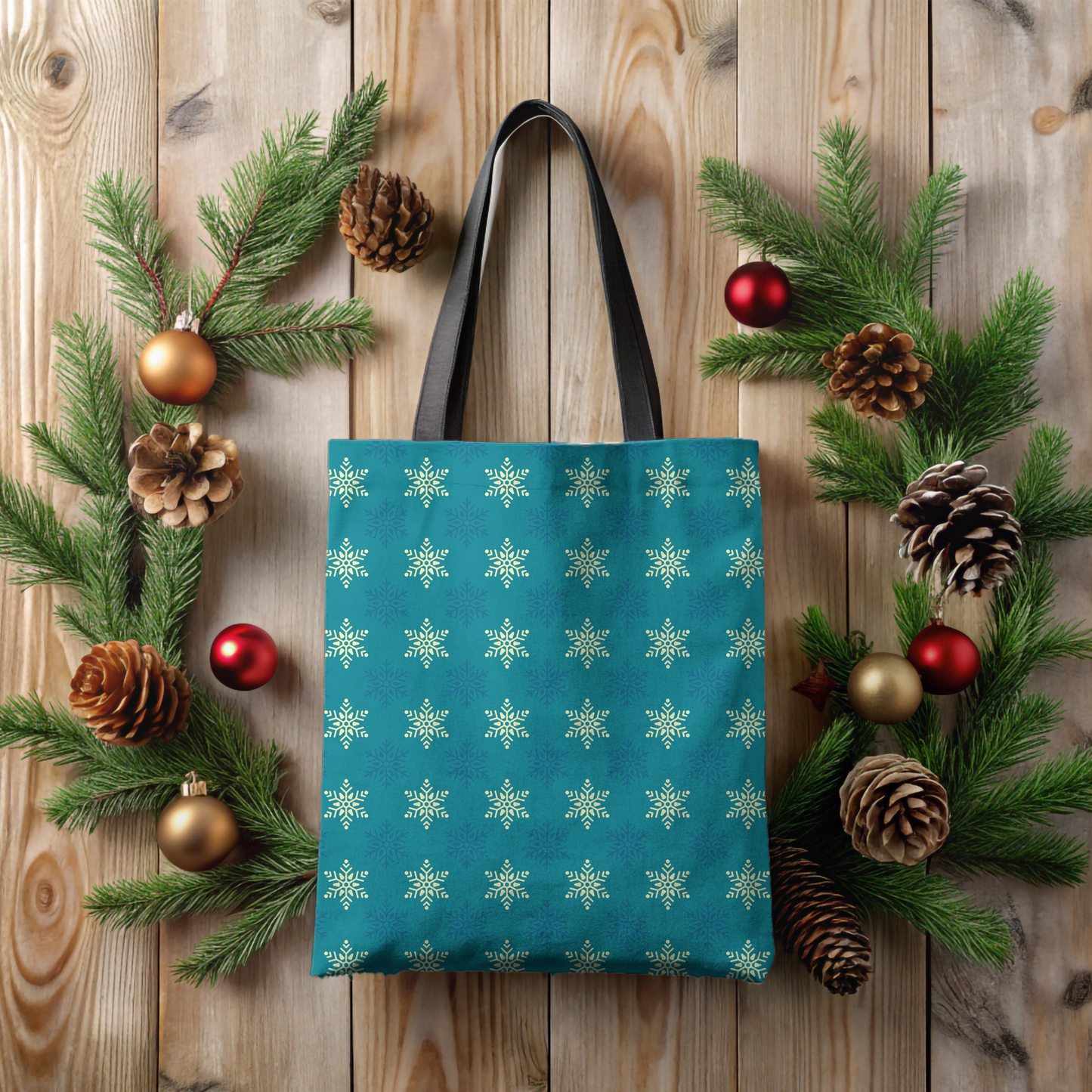 Turquoise Starlight Tote Bag