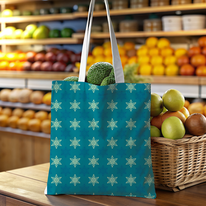 Turquoise Starlight Tote Bag