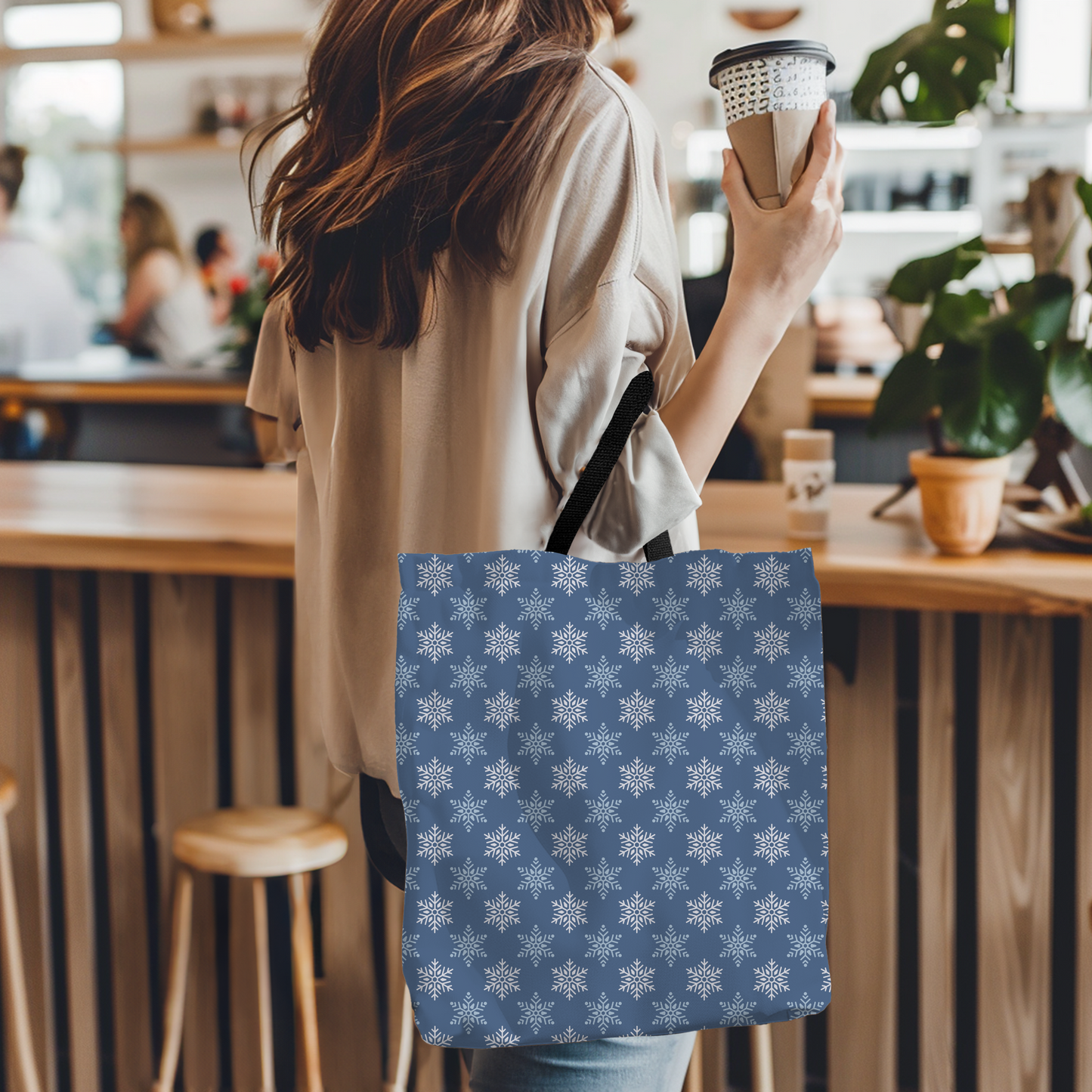 Blue Star Sparkle Tote Bag