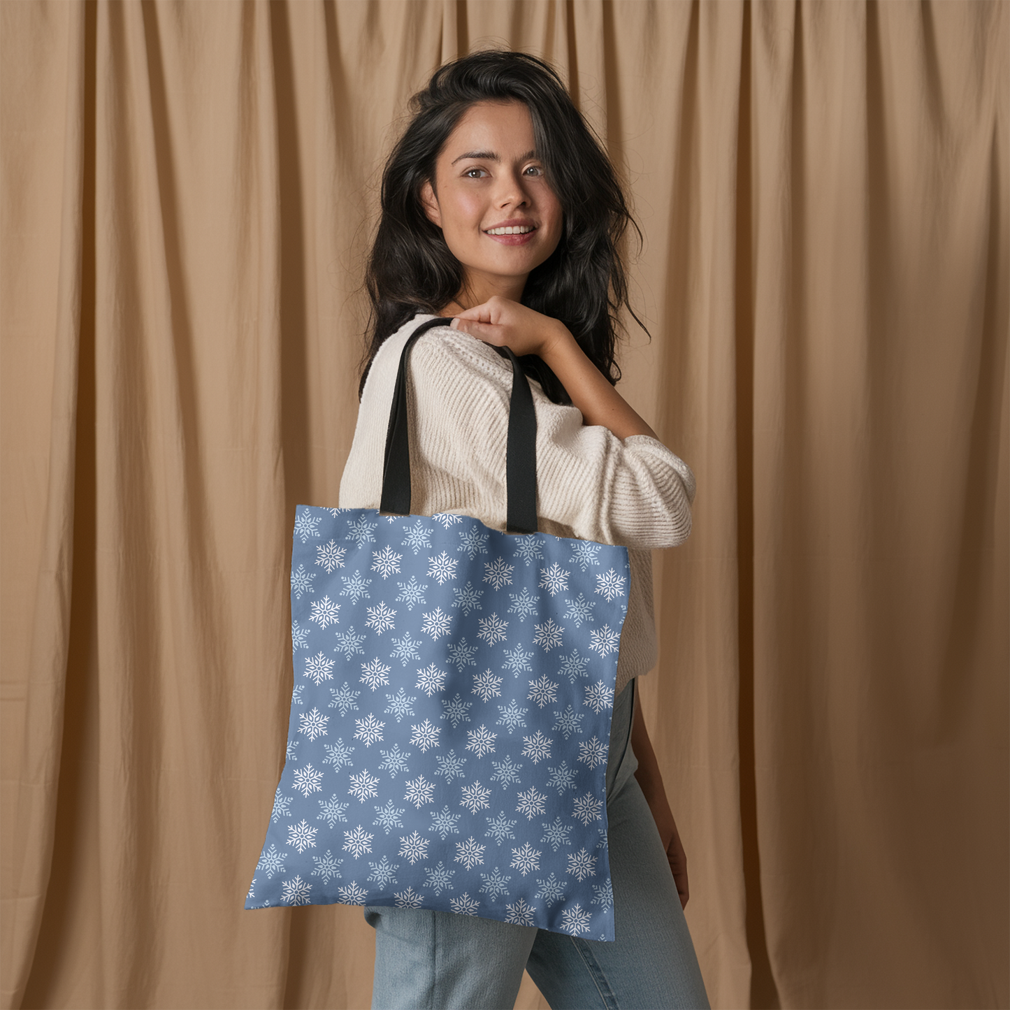 Blue Star Sparkle Tote Bag