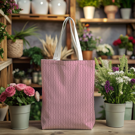 Classic Diamond Weave Tote in Dusty Rose