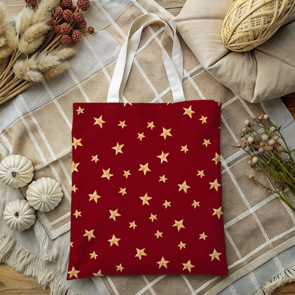 Burgundy Starlight Tote Bag