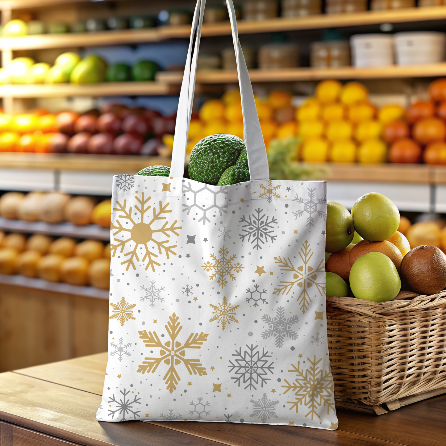 Frosted Elegance Tote Bag