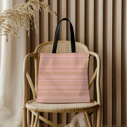 Peach Ribbon Canvas Tote Bag