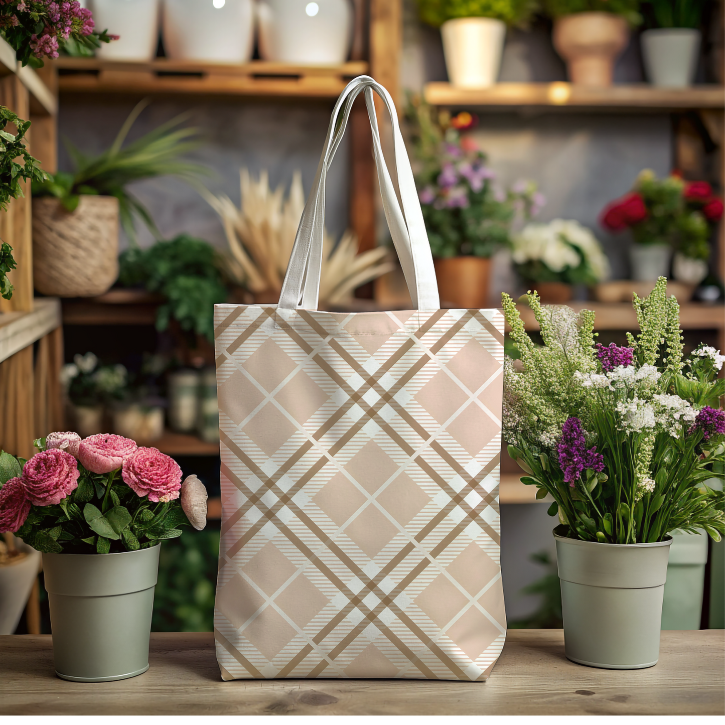 Timeless Plaid Tote Bag