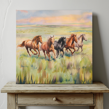 Wild Horses Canvas Wall Art