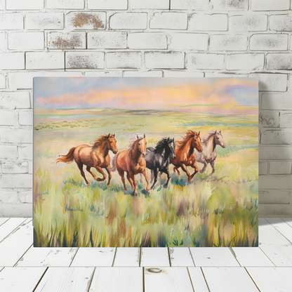 Wild Horses Canvas Wall Art