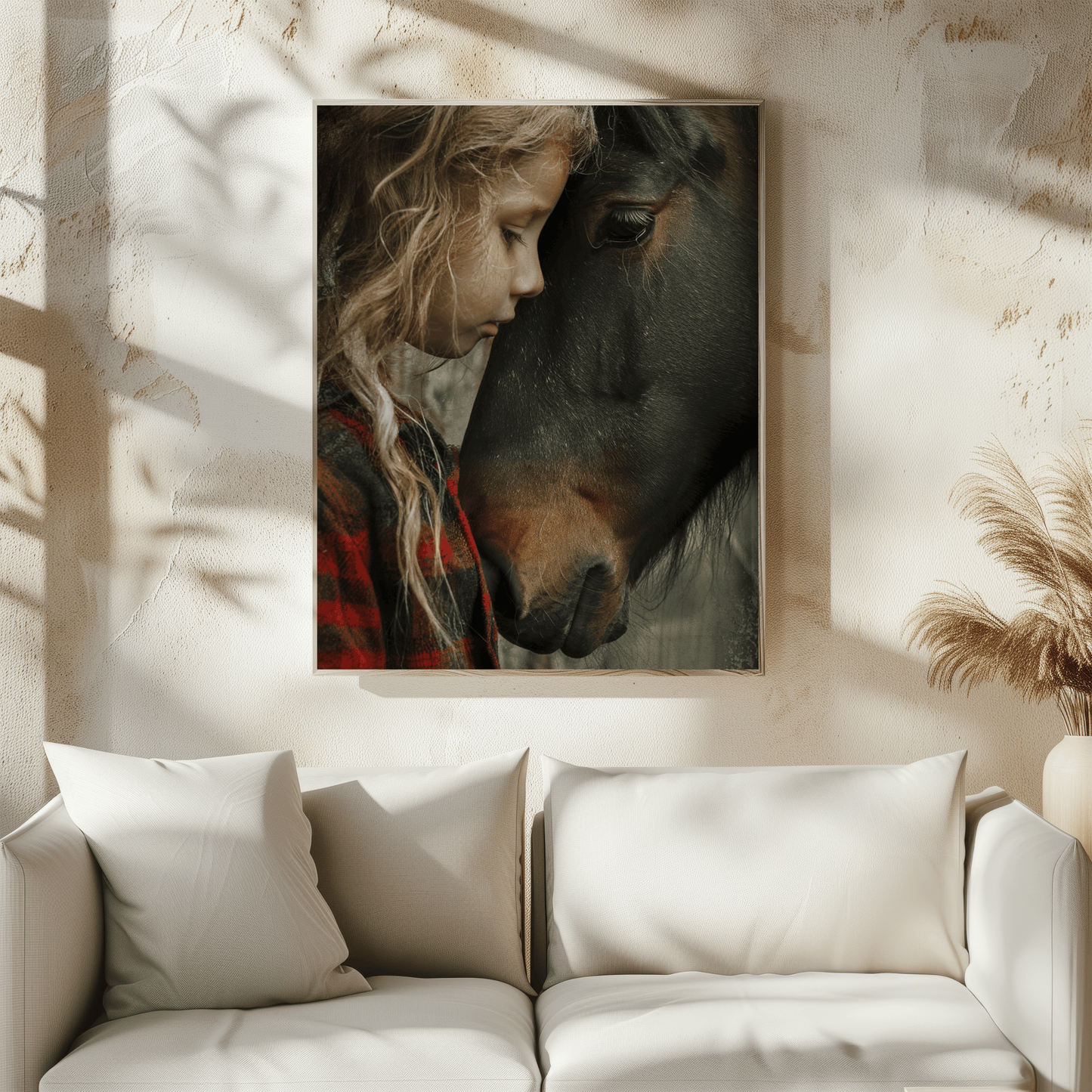 Girl With Horse Poster