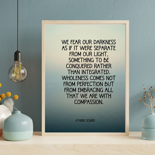 We Fear Our Darkness Poster