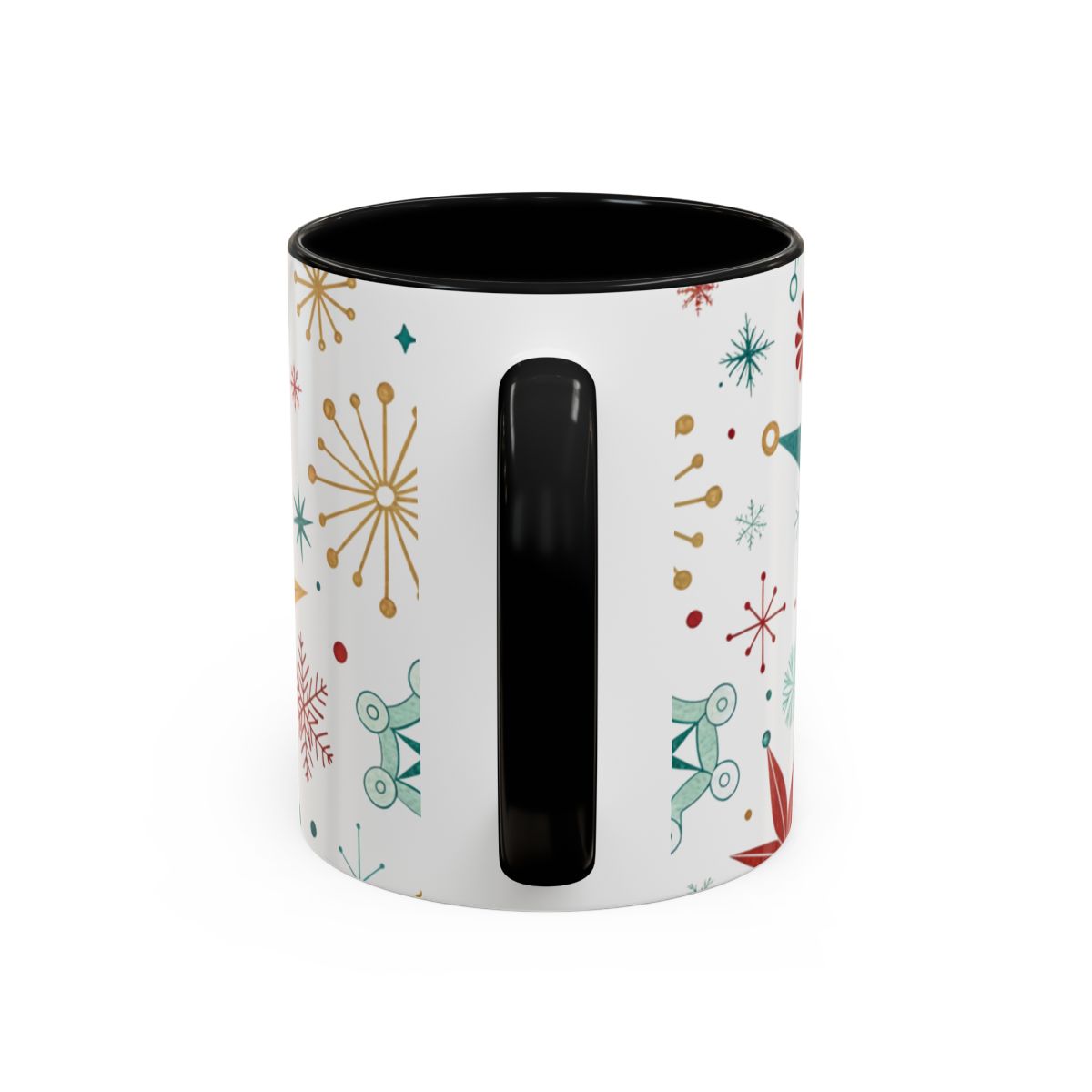 Festive Holiday Snowflake and Ornament Design Mug