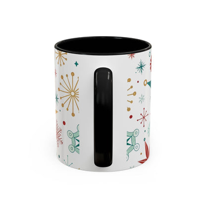 Festive Holiday Snowflake and Ornament Design Mug
