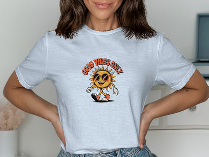 Good Vibes Only Graphic Sun Design T-Shirt product type