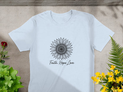 Faith Hope Love Sunflower Graphic T-shirt product type