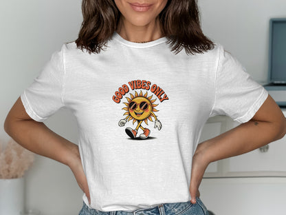 Good Vibes Only Sun Character Graphic Tee product