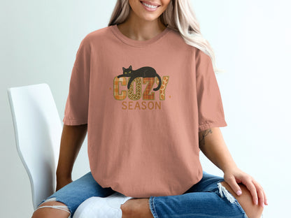 Cute Cat Season Graphic Printed T-Shirt product type