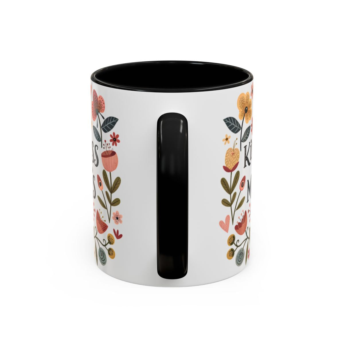 Colorful Floral Design Mug with Inspirational Quote