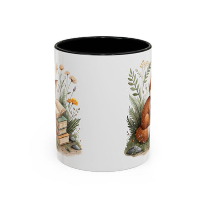 Charming Woodland Fox and Books Design Mug
