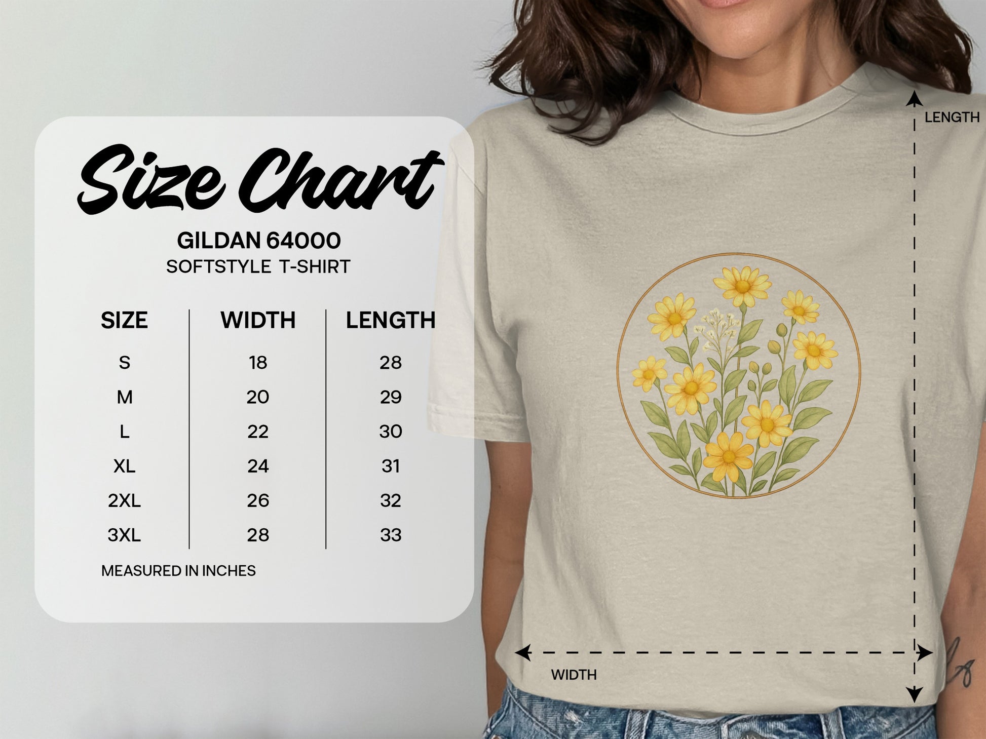 Floral Yellow Daisies Graphic Women's T-shirt product